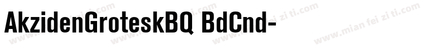 AkzidenGroteskBQ BdCnd字体转换